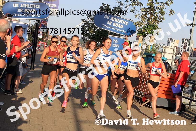 The 2023 UK Athletics Womens 5k Road Race Champs., Newcastle Quayside.  Photo: David T. Hewitson/Sports for All Pics